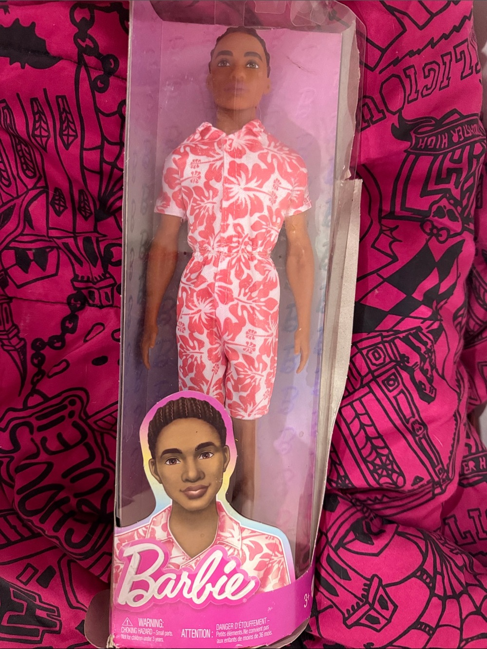 Barbie Ken in Pink & White Floral Romper (235)